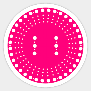 Simplistic Pink/White Spiral Sticker